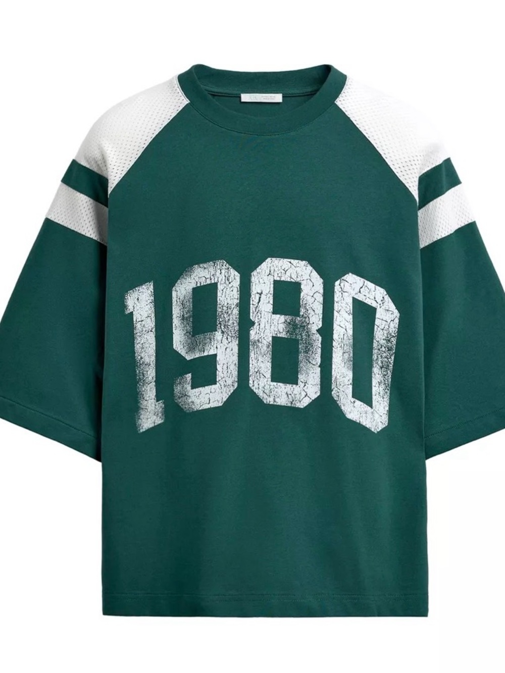 Zara Teal Green '1980' Short-Sleeve Graphic Shirt
